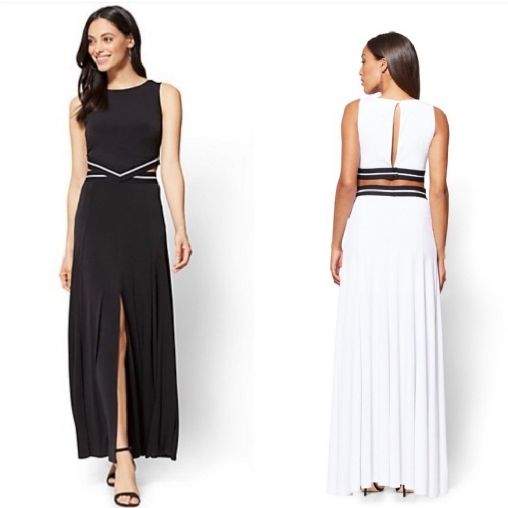 NWT NY&CO White Cutout Maxi Dress